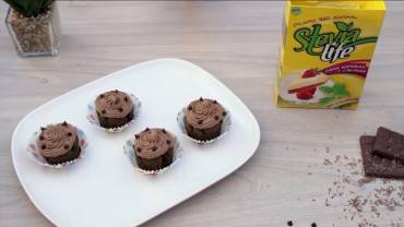 Cupcake de chocolate con Stevia Life